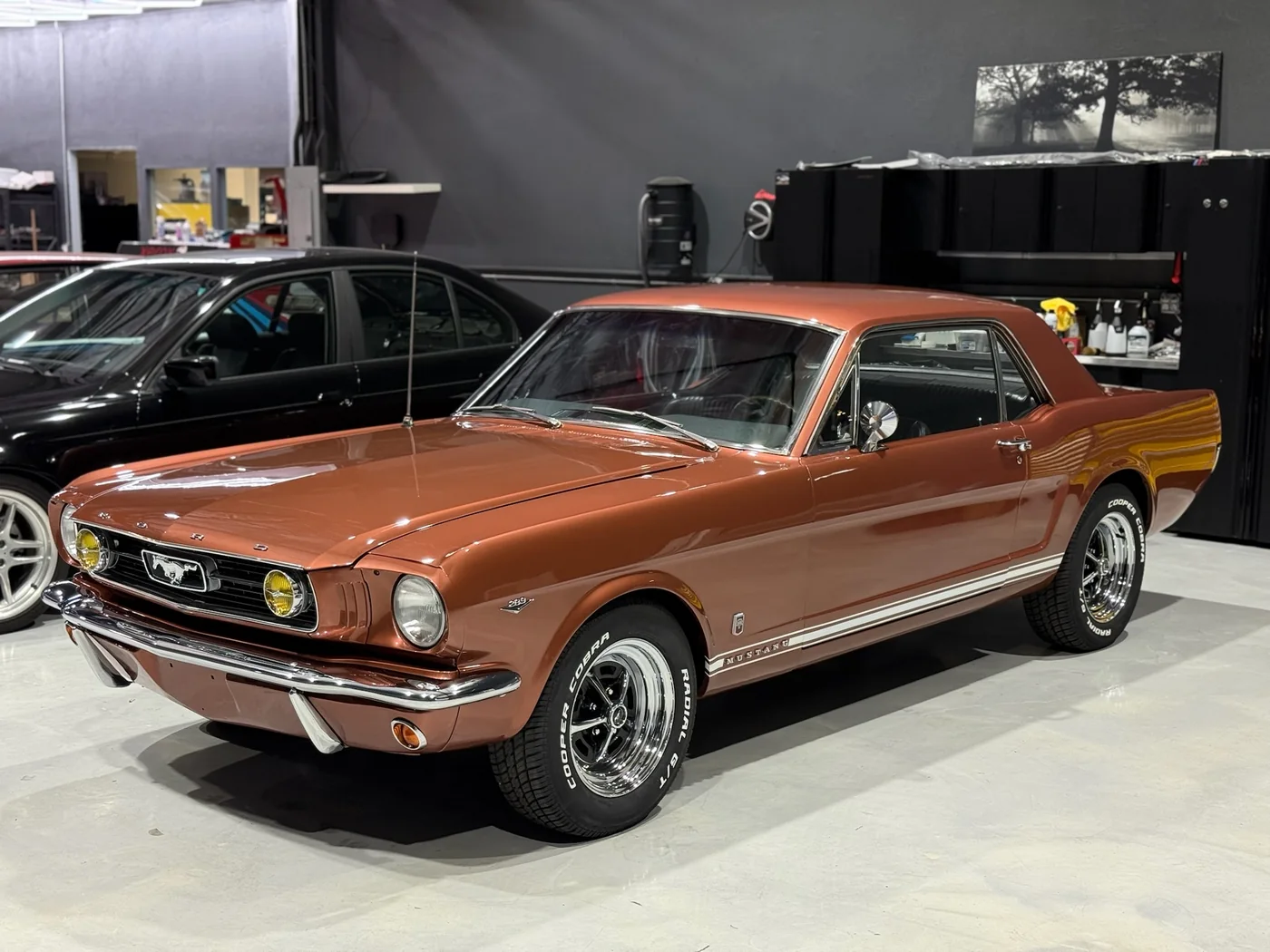 Copper-brown Ford Mustang coupe restored and detailed at Artec Automotive